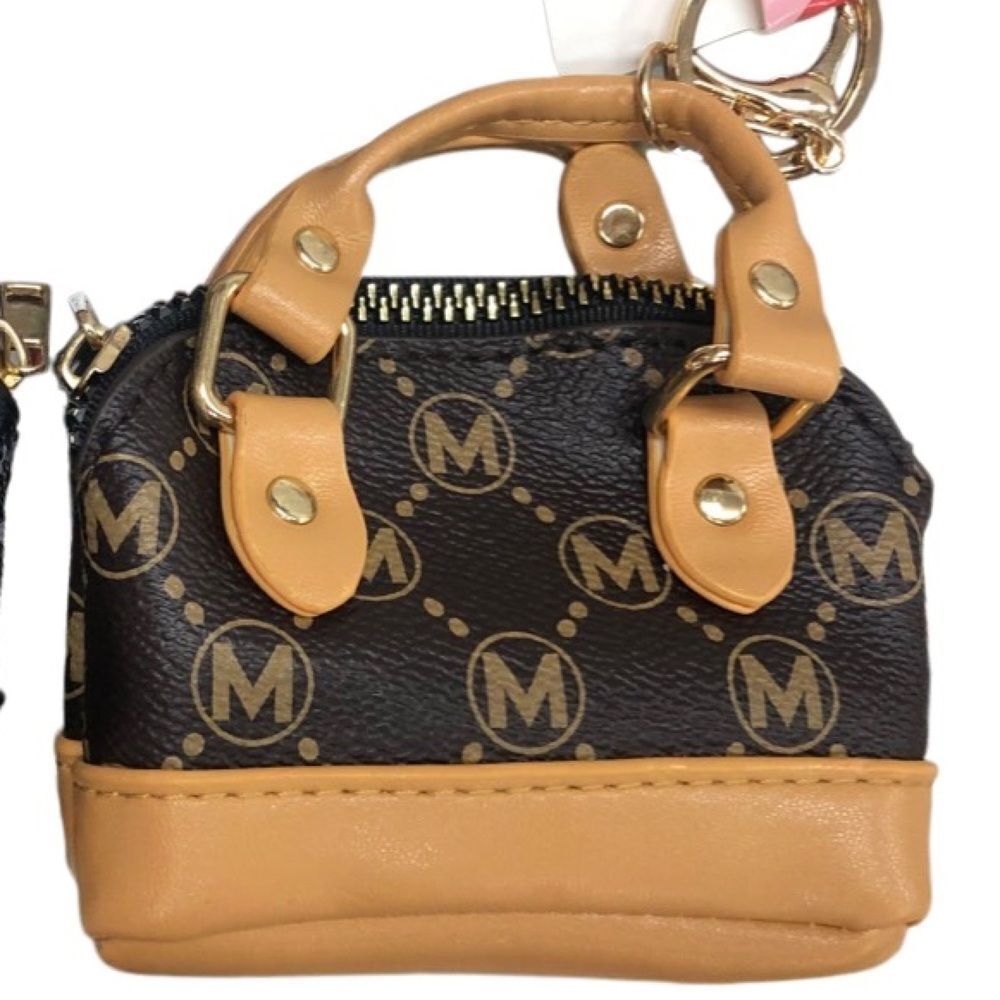 SOLD not for sale ‼️ Tan or black your choice mini hand bag key chain bag charm